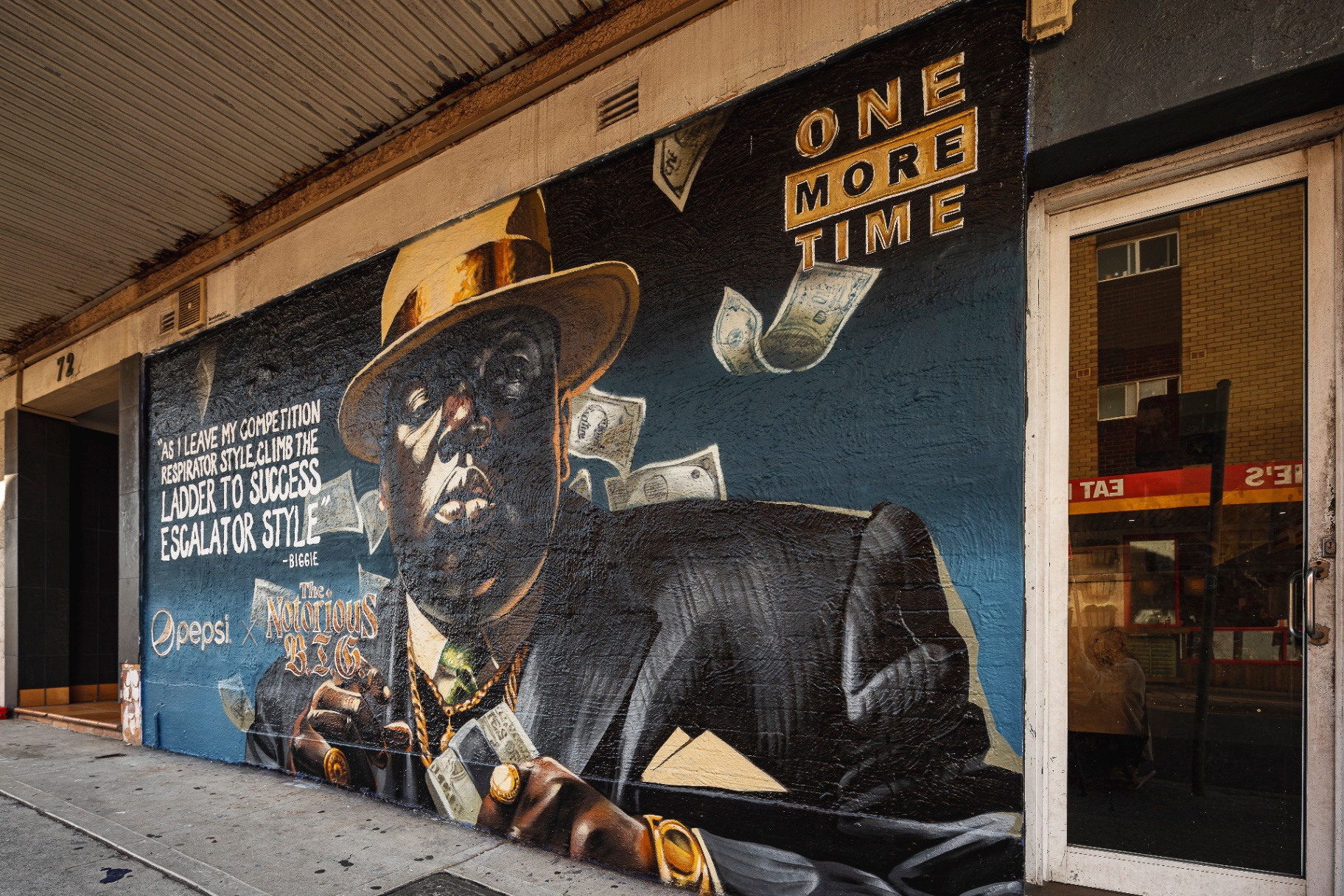 Pepsi x Notorious B.I.G. storefront mural